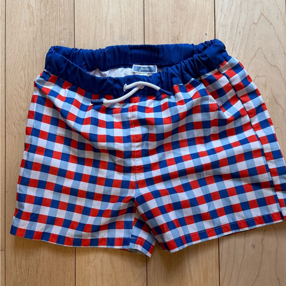 Jacadi Paris Red and Blue Checkered Shorts